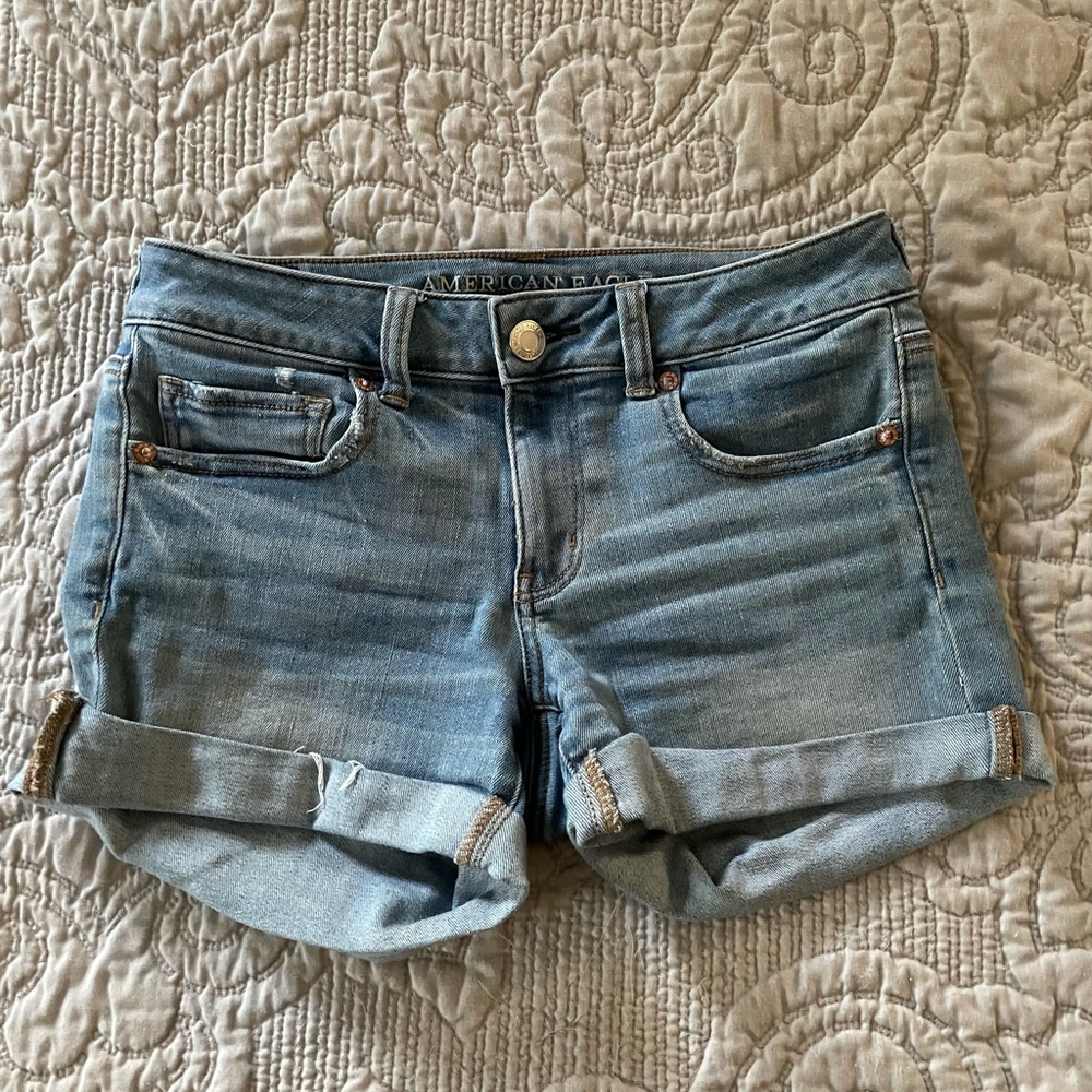 American eagle super stretch denim shorts